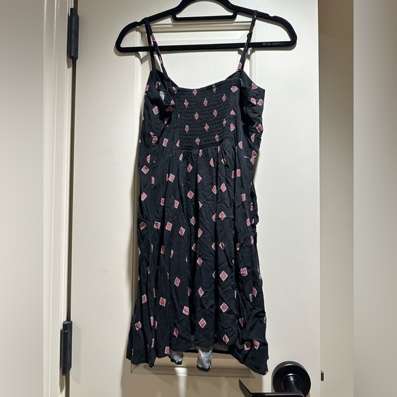 Express Size Small Sweetheart Neckline Spaghetti Strap Patterned Cotton Dress - Picture 5 of 6